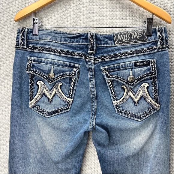 Vtg Miss Me Flared Bootcut Jeans Womens 29 Blue Denim USA From Buckle M Series - Picture 6 of 13